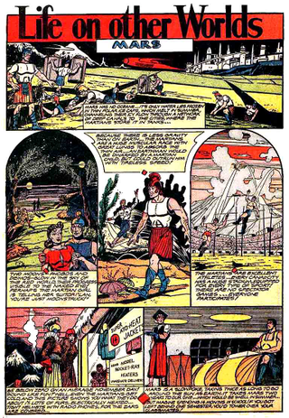 Illustration for article titled The planets of the Solar System, according to crazed pulp comics of the 1940s